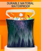 Car Trash Can, Durable Hanging Car Trash Garbage Bag, Cute Automotive Garbage Cans Organizer, Beautiful Galaxy Night Forest