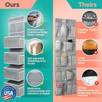 Wondersome Over the Door Organizer - Clear Mesh Window Hanging Storage Rack - Closet/Wall Organization for Bedroom, Bathroom,