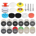 136Pcs Sanding Disc Drill Polishing Kit,3 Inch Sandpaper Wet Dry Headlight Restoration Kit with Hook and Loop Buffing Pads fo