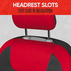 Motor Trend Red/Black Waterproof Seat Covers for Front Seats – Premium Neoprene Red Seat Covers, Car Seat Protectors with Rem
