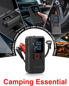 Car Jump Starter with Air Compressor, 4000A Portable Jump Starter for Dead Battery, 150 PSI Tire Inflator with Auto