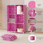 UNKU Cube Storage Organizer, 6 Cube Closet Organizer Storage Shelves, DIY Stackable Bookcase, Clothes Organizer Shelf for Clo