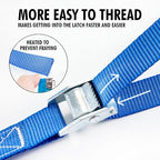 Cartman 1" x 12' Lashing Straps Up To 600lbs,4pk Blue