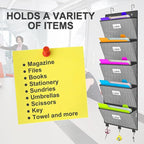 Over the Door File Organizer, Hanging File Folders, Wall Organizers and Storage for Mail, Magazine, Notebooks, Planners, Offi