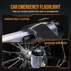 Car Emergency Flashlights Rechargeable 2Packs, 990,000L High Lumens Car Flashlight Emergency Kit, 7 Modes Tactical LED Flash 