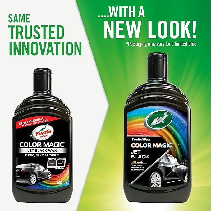 Turtle Wax 52708 Color Magic Car Paintwork Polish Restores Colour & Shine Black 500ml