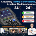 AMTIFO OBD2 Scanner with Battery Tester - Check Engine Light & Emissions Readiness, Plug & Play, Battery Health,