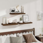 Fun Memories 24 x 12 Inch Deep Floating Shelves, 12 Inch Deep Rustic Wooden Book Shelf, Extra Deeper & Thicker Hanging Shelve