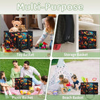 Reusable Grocery Bags Heavy Duty Shopping Bags Foldable Large Tote Bags with Long Handles & Hard Bottom