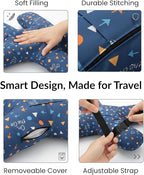 X Shape Travel Pillow – Neck & Head Support Cushion for Airplane, Car, Train & Office – Comfortable Travel Neck Pillow for Sleeping – Compact Portable Neck Pillow for Adults & Kids