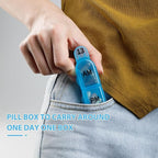 Daviky Monthly Pill Organizer 2 Times a Day, 30 Day Pill Box AM PM with Separate Container, One Month Medicine Case Twice a D
