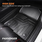 KUST Floor Mats Set for Kia Sorento 2021-2025 2026 (6 Seater, Not for Hybrid), All Weather Rear Trunk Cargo Liner with 2nd Row Back Seat Protector Full Set Car Mats Accessories TPE Rubber Raised Edge