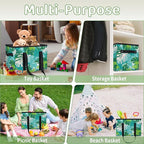 Reusable Grocery Bag, Foldable Large Shopping Tote Bag for Groceries Kitchen Picnic Car Trunk