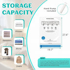 10 Pack Medium Vacuum Storage Bags Seal Bags for Bedding Clothing Compression Bags for Travel Blankets and Comforters Hand Pu