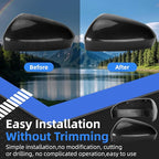 Driver Side Mirror Cover Replacement for Ford Fusion 2013 2014 2015 2016 2017 2018 2019 2020 2021 2022 - Left Side Mirror Covers, Rear View Mirror Cap Accessories Carbon Fibre, Without Lamp