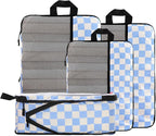 U+U 4 Set Compression Packing Cubes - Ultralight Travel Organizers, Space-Saving Suitcase Organizer, Expandable Packing Cubes