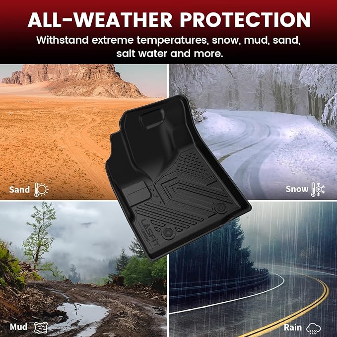 LASFIT Floor Mats & Cargo Liner for Chevrolet Chevy Equinox/GMC Terrain 2012-2017, All Weather TPE Custom Fit Floor Mats for Cars, Car Floor Mats Full Set for Equinox/Terrain Accessories, 4PCS
