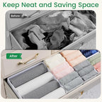 Criusia 16 Pack Underwear Drawer Organizer, Drawer Organizer Clothes, Foldable Cloth Storage Box Closet Dresser Drawer Divide