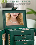 AKOZLIN 360° Rotating Jewelry Box 6-Tier Organizer Functional Jewelry Storage Case for Women Girls Ring Necklace Earring Brac
