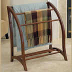 Winsome Wood Quilt Rack With 3 Rungs, Antique Walnut (94036)