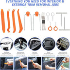 AUTODECO 126pcs Roadside Emergency Car Kit - Auto Safety Kit Vehicle Outdoor Automotive Interior Kits with Jumper Cables