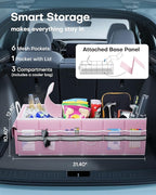 HOTOR Trunk Organizer - Car Organizer with Built-In Leakproof Car Cooler, Collapsible Trunk Organizer with Cooler for Car,
