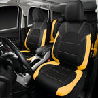 CAR PASS Leather Seat Covers, Breathable Universal Car Seat Cover Full Set for Cute Women Girly,5mm Composite Sponge Inside,A