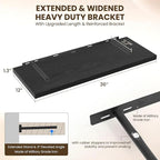 Dreamland 36" Floating Shelves for Wall, 12" Deep Slim Black Floating Shelves, Wall-Mounted Shelves for Bedroom, Living Room,