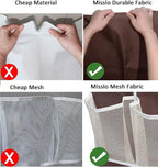 MISSLO Heavy Duty Organizer for Narrow Door with 12 Mesh Pockets (Brown)