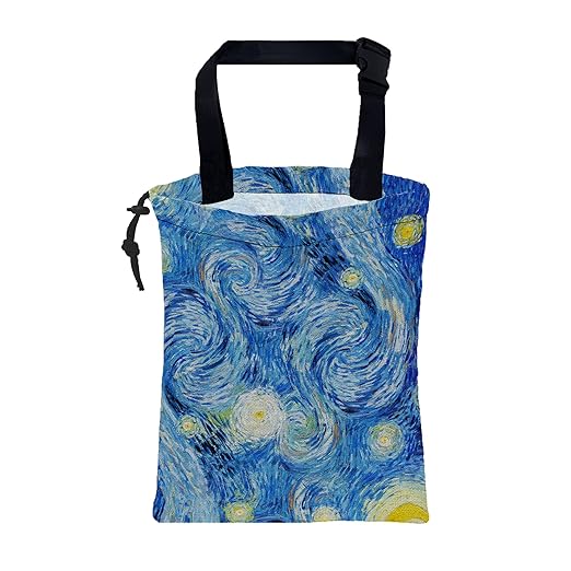Car Garbage Bag Starry Night Hanging Canvas Car Trash Bag Waterproof Drawstring Car Back Seat Organizer for Car Back Front Seat Console with Adjustable Buckle
