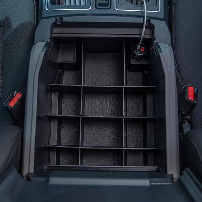 Vehicle OCD - Center Console Organizer for Ford F150 (2015-2020) (Full Console w/Bucket Seats ONLY) - Made in USA - SLX107