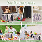Reusable Grocery Bags Heavy Duty Shopping Bags Foldable Large Tote Bags with Long Handles & Hard Bottom