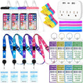 Cruise Essentials Kit Must Haves Set Include Cruise Luggage Tags Holder, Cruise Lanyards, Cruise Power Strip, Towel Bands and
