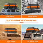 Car Rooftop Cargo Bag Carrier, 16 Cubic Feet Soft Roof Top Luggage Bag for All Vechicles with/Without Racks - with Waterproof Zip, Luggage Lock, Anti-Slip Mat, Door Hooks, Storage Bag