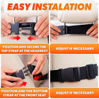 2 Pcs Backseat Car Organizer - Universal 23.4x16" Back Seat Car Organizer with 9 Large Pockets & Clear Tablet Holder, Made of Reliable Polyester with Long and Strong Straps - Easy to Attach & Clean