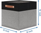 Temary Fabric Cube Storage Bins 12 Inch Decorative Storage Cubes Baskets 4 Pack Foldable Cube Storage Bins for Closet, Shelve