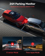 REDTIGER 4K Dash Cam Front Rear, STARVIS 2 Sensor, Free Card Included, 5.8GHz WiFi-20MB/s Fast Download, Dash Camera for Cars