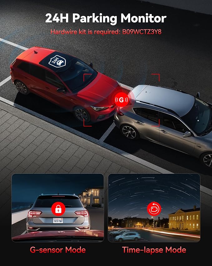 REDTIGER 4K Dash Cam Front Rear, STARVIS 2 Sensor, Free Card Included, 5.8GHz WiFi-20MB/s Fast Download, Dash Camera for Cars