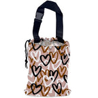 Romantic Hearts Car Trash Bag,Hanging Drawstring Car Garbage Bag,Waterproof Canvas Car Back Seat Organizer with Adjustable Buckle,for Vehicles,SUVs,Camping,Road Trips