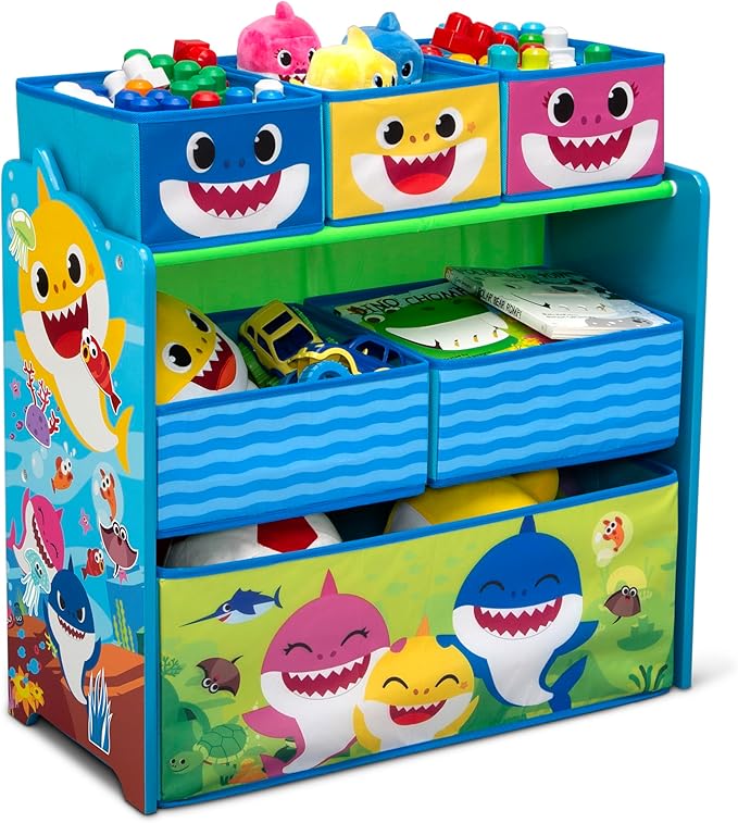 Baby Shark Design & Store 6 Bin Toy Storage Organizer by Delta Children