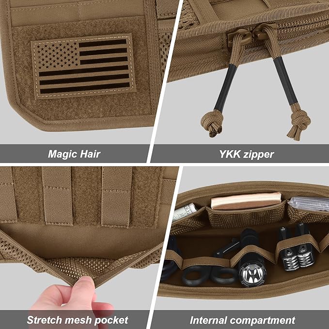 Car Sun Visor Organizer, Tactical Sunvisor Organizers Storage Covers for Trucks, Molle Panel with Pockets Zipper Visor Storage Pouch Accessories, Fits Most Vehicles, SUVs & Jeeps (CB)