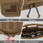 Car Sun Visor Organizer, Tactical Sunvisor Organizers Storage Covers for Trucks, Molle Panel with Pockets Zipper Visor Storage Pouch Accessories, Fits Most Vehicles, SUVs & Jeeps (CB)
