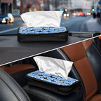 Car Tissue Holder Car Visor Organizer Tissue Box Holder for Car Sun Visor Organizer with Car Vehicle Accessories Essentials Interior for Women Men Marine Sky Blue Shark