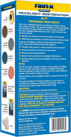 Rain-X 610153 Headlight Restoration Kit - Car Light Lens Cleaner/Restorer with Sanding & Polishing Drill Attachments & Sealan