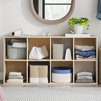 Signature Design by Ashley Piperton Contemporary 4-Tier Floor Standing 8 Cube Organizer, Wood, Works with 10.5" W x 10.5" D x