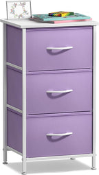Sorbus Nightstand with 3 Drawers - Bedside Furniture & Accent End Table Chest for Home, Bedroom Accessories, Office, College 