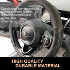 PINCTROT Large Size Comfy Grip Steering Wheel Cover, Anti-Slip Design, 15.5-15.75 Inch(Silicone Black)