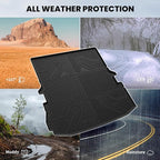 LASFIT Trunk & Backrest Mat for Ford Explorer 2011-2019, Custom Fit All Weather Protector TPE One-Piece Design Easy Installation Trunk with Seatback Mat, 1pc Black