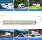 12V LED Interior Light Bar | 120LEDs 1800LM 8W DC 12 Volt led Strip Lights with ON/Off Switch RV Led Lights Interior for Camper Truck Van Boat Trailer Cargo Lights Fixture Motorhome (4Pack)