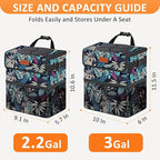 Car Trash Can for Car Cute, Bag Bin Hanging Waterproof Automotive Garbage Cans Leak Proof Vehicle Trash Can Colorful Leaves